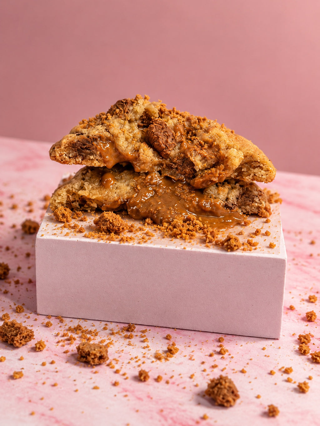 Cookie chocolat blanc framboise — intérieur