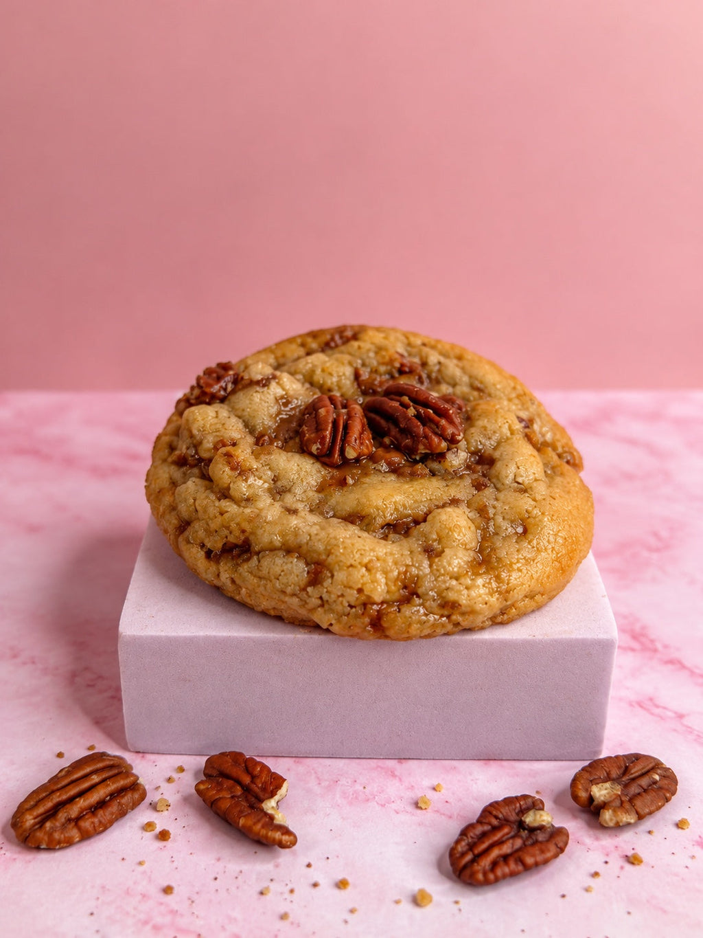 Cookie caramel beurre salé et noix de pécan entier